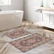 Badrumsmatta Set Mijölnir Flerfärgad 100% Polyester Halkfri Antibakteriell 50x60 cm & 60x100 cm - Badrumsmattor och våtrumsmattor - 8683342420297 - 2