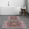Badrumsmatta Set Mijölnir Flerfärgad 100% Polyester Halkfri Antibakteriell 50x60 cm & 60x100 cm - Badrumsmattor och våtrumsmattor - 8683342420327 - 2