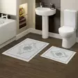 Badrumsmatta Set Mijölnir Flerfärgad 100% Polyester Halkfri Antibakteriell 50x60 cm & 60x100 cm - Badrumsmattor och våtrumsmattor - 8683342420617 - 2