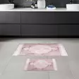 Badrumsmatta Set Mijölnir Puderrosa 100% Polyester Halkfri Antibakteriell 50x60 cm & 60x100 cm - Badrumsmattor och våtrumsmattor - 8683342421287 - 2