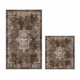 Badrumsmatta Set Mijölnir Brun 100% Polyester Halkfri Antibakteriell 50x60 cm & 60x100 cm - Badrumsmattor och våtrumsmattor - 8683342421447 - 1