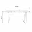 Matbord Hanah Home Vina 0701 Antracit Furu Spånskiva 129x75x80 cm - Matbord - 8683742500087 - 14