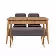 Matbord Hanah Home Vina 0701 Antracit Furu Spånskiva 129x75x80 cm - Matbord - 8683742500087 - 1