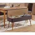 Matbord Hanah Home Vina 0701 Antracit Furu Spånskiva 129x75x80 cm - Matbord - 8683742500087 - 3