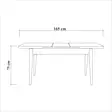 Matbord Hanah Home Vina Valnöt Spånskiva 130x77x80 cm - Matbord - 8681875791297 - 6