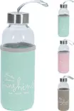 Glasflaska 400 ml med neoprenskydd och bärrem - Vattenflaskor - 8721037344807 - 1
