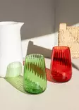 Glas, röd, 9 x 9 x 14 cm, tålig, tål maskindisk - Dricksglas - 8684283559237 - 2