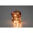 Lasi tammenterho LED-valoilla 16 cm Amarant Luumu Finnlumor - Paristokäyttöinen lasinen koristevalo ajastimella - LED-ljus och lyktor - 6410416573977 - 2