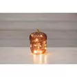 Lasi tammenterho LED-valoilla 16 cm Amarant Luumu Finnlumor - Paristokäyttöinen lasinen koristevalo ajastimella - LED-ljus och lyktor - 6410416573977 - 3