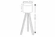 Golvlampa Opviq AYD1527 Ecru Brun MDF PVC 38 x 140 cm - Golv- och bordslampor - 8681875052497 - 4