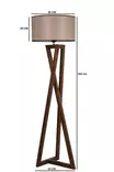 Golvlampa Opviq Maçka Valnöt Trä 149 cm - Golv- och bordslampor - 8681875644487 - 4