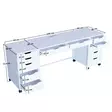 Sminkbord Hanah Home Duru 1600 Matte Vit Spånskiva 200x77,4x55 cm - Toalettbord - 8684283109937 - 1