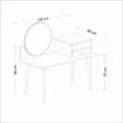 Sminkbord Hanah Home Angel Antracit Spånskiva 120x96x60 cm - Toalettbord - 8683743315987 - 11