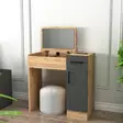 Sminkbord Hanah Home Inci Furu Antracit Spånskiva 77x108,8x37,3 cm - Toalettbord - 8684282529187 - 2