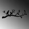 Vägghängare Metall Wallity Escaped Birds Svart Metall 67x27 cm - Klädhängare - 8684282463337 - 5