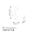 Vägghängare Metall Wallity Lizzard-B Vit Metall 28x5 cm Höjd 70 cm - Klädhängare - 8684282398967 - 6