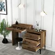 Sminkbord Hanah Home Lizbon 553 Valnöt Spånskiva 124x84,7x40 cm - Toalettbord - 8683743327607 - 5