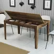 Matbord Hanah Home Milan 516 Valnöt Spånskiva 145x75x88 cm - Matbord - 8683743327287 - 4