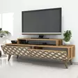 TV-bänk Hanah Home City Valnöt Cream Spånskiva 140x48,8x41,8 cm - TV-bänkar - 8681875184457 - 3