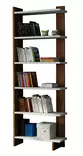 Bokhylla Hanah Home White Valnöt Spånskiva 468x170x213 cm - Bokhyllor - 8681181613337 - 1