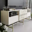 TV-bänk Hanah Home Derin Vit Spånskiva 180x64,7x37,1 cm - TV-bänkar - 8682870664357 - 4