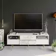 TV-bänk Hanah Home Derin Vit Spånskiva 180x64,7x37,1 cm - TV-bänkar - 8682870664357 - 2