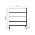 Förvaringsskåp Hanah Home Multilux 731 Sonoma Ek Spånskiva 95x111x36 cm - Skåp och byråer - 8681875380767 - 8