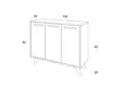 Förvaringsskåp Hanah Home Piffa Vit Spånskiva 100x82x35 cm - Skåp och byråer - 8683743190287 - 5