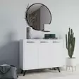 Förvaringsskåp Hanah Home Piffa Vit Spånskiva 100x82x35 cm - Skåp och byråer - 8683743190287 - 3