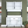 Förvaringsskåp Hanah Home JE127 Vit Spånskiva 120x198,6x40 cm - Skåp och byråer - 8684282481027 - 4