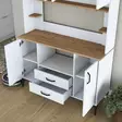 Förvaringsskåp Hanah Home JE168 Vit Valnöt Spånskiva 120x184,2x40 cm - Skåp och byråer - 8684283108787 - 9