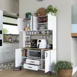 Förvaringsskåp Hanah Home JE168 Vit Valnöt Spånskiva 120x184,2x40 cm - Skåp och byråer - 8684283108787 - 5