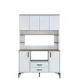 Förvaringsskåp Hanah Home JE168 Vit Valnöt Spånskiva 120x184,2x40 cm - Skåp och byråer - 8684283108787 - 13