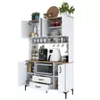 Förvaringsskåp Hanah Home JE168 Vit Valnöt Spånskiva 120x184,2x40 cm - Skåp och byråer - 8684283108787 - 11