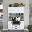 Förvaringsskåp Hanah Home JE168 Vit Valnöt Spånskiva 120x184,2x40 cm - Skåp och byråer - 8684283108787 - 2