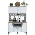 Förvaringsskåp Hanah Home JE168 Vit Valnöt Spånskiva 120x184,2x40 cm - Skåp och byråer - 8684283108787 - 1
