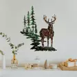 Väggdekor Metall Wallity Deer Flerfärgad Metall 65x79 cm - Dekorationer, prydnadsföremål - 8683743679997 - 2