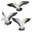 Dekorativ Objekt Aberto Design Birds Flerfärgad Polyester 25x5x11 cm 20x4x17 cm 21x6x13 cm - Dekorationer, prydnadsföremål - 8684282136187 - 1