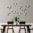 Dekorativ Objekt Aberto Design Birds Flerfärgad Polyester 25x5x11 cm 20x4x17 cm 21x6x13 cm - Dekorationer, prydnadsföremål - 8684282136187 - 4