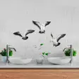 Dekorativ Objekt Aberto Design Birds Flerfärgad Polyester 25x5x11 cm 20x4x17 cm 21x6x13 cm - Dekorationer, prydnadsföremål - 8684282136187 - 3