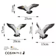 Dekorativ Objekt Aberto Design Birds Flerfärgad Polyester 25x5x11 cm 20x4x17 cm 21x6x13 cm - Dekorationer, prydnadsföremål - 8684282136187 - 6