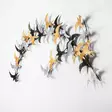 Väggdekor Metall Wallity Kirlangiç Flerfärgad Metall 137x62 cm - Dekorationer, prydnadsföremål - 8683342962957 - 5