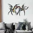 Väggdekor Metall Wallity Dance M Flerfärgad Metall Trä 97x56,5 cm - Dekorationer, prydnadsföremål - 8684282053767 - 2