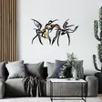 Väggdekor Metall Wallity Dance M Flerfärgad Metall Trä 97x56,5 cm - Dekorationer, prydnadsföremål - 8684282053767 - 3
