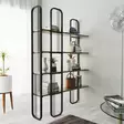 Bokhylla Hanah Home Sierra Svart Spånskiva 124x182x26 cm - Bokhyllor - 8684282989967 - 4