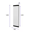 Spegel Hanah Home Azus Svart Mdf 40x120x2,2 cm - Speglar - 8683743823147 - 5