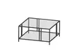 Soffbord Hanah Home Uranüs Svart Härdat Glas 80x40x80 cm - Soffbord - 8683742475057 - 6