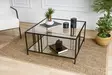 Soffbord Hanah Home Uranüs Svart Härdat Glas 80x40x80 cm - Soffbord - 8683742475057 - 2