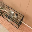 Sideboard Hanah Home Venedik Svart Härdat Glas Metall 100x30x78 cm - Sidobord och extrabord - 8684283206797 - 4