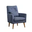 Öronlappsfåtölj Atelier del Sofa Zeni Mörkblå Linne 72x66x97 cm - Fåtöljer - 8681875323917 - 1